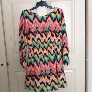 Chevron multi color dress